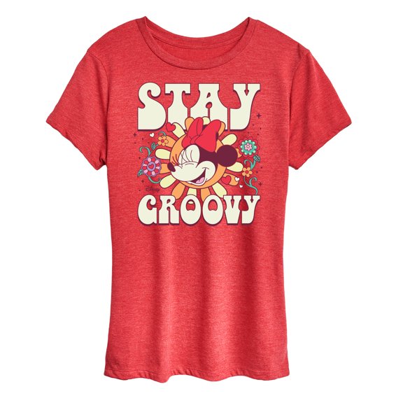 Disney - Mickey & Friends - Minnie Mouse - Stay Groovy - Women's Short Sleeve Graphic T-Shirt