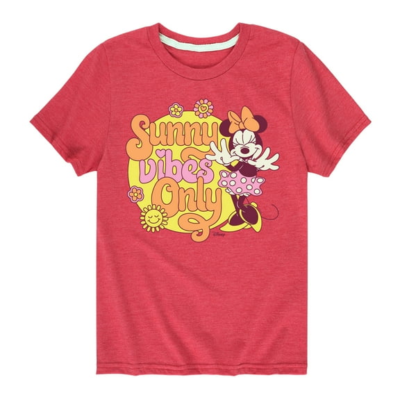 Disney - Mickey & Friends - Minnie Mouse - Sunny Vibes Only - Toddler And Youth Short Sleeve Graphic T-Shirt