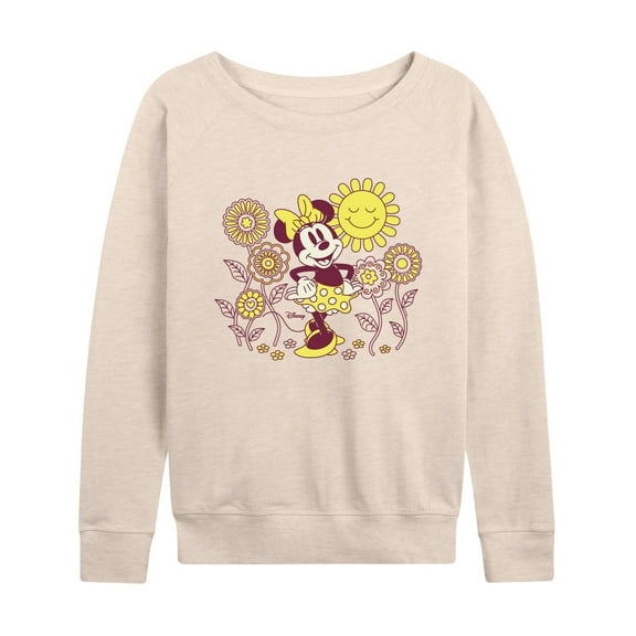 Disney - Mickey & Friends - Minnie Mouse - Sunshine & Flowers - Women's Lightweight French Terry Long Sleeve Shirt