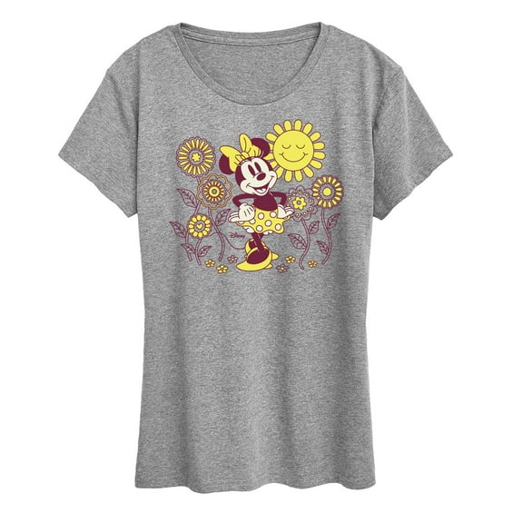 Disney - Mickey & Friends - Minnie Mouse - Sunshine & Flowers - Women's Short Sleeve Graphic T-Shirt
