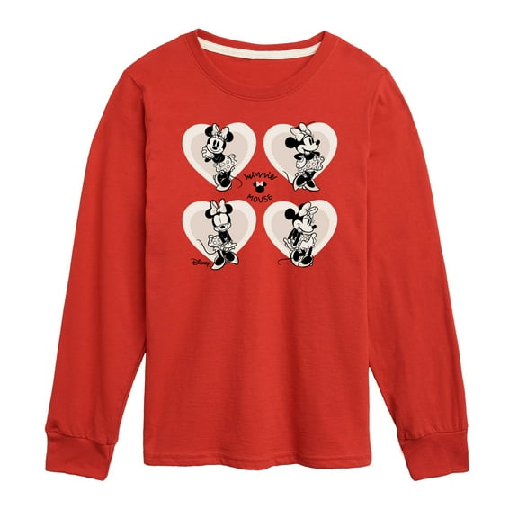Disney - Mickey & Friends - Minnie Mouse - Sweet Innocent Poses - Toddler And Youth Long Sleeve Graphic T-Shirt
