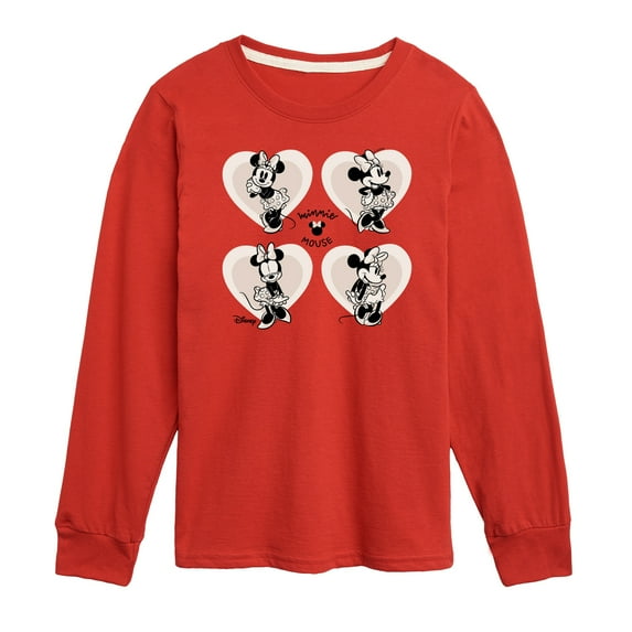 Disney - Mickey & Friends - Minnie Mouse - Sweet Innocent Poses - Toddler And Youth Long Sleeve Graphic T-Shirt