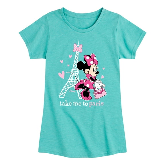 Disney - Mickey & Friends - Minnie Mouse - Take Me to Paris - Toddler And Youth Girls Short Sleeve Graphic T-Shirt