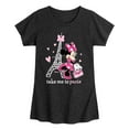 thumbnail image 1 of Disney - Mickey & Friends - Minnie Mouse - Take Me to Paris - Toddler And Youth Girls Short Sleeve Graphic T-Shirt, 1 of 5