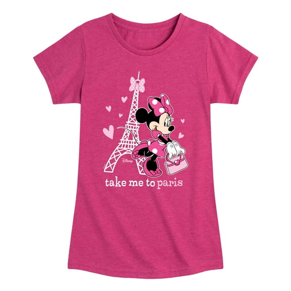 Disney - Mickey & Friends - Minnie Mouse - Take Me to Paris - Toddler And Youth Girls Short Sleeve Graphic T-Shirt
