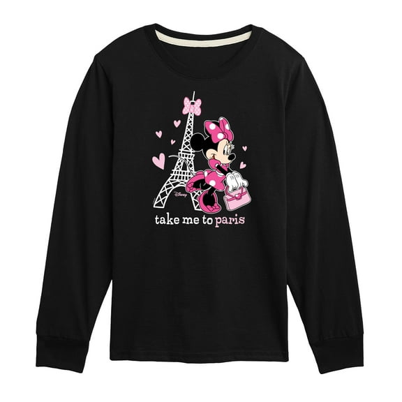Disney - Mickey & Friends - Minnie Mouse - Take Me to Paris - Toddler And Youth Long Sleeve Graphic T-Shirt