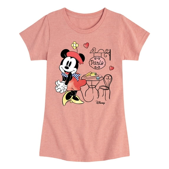 Disney - Mickey & Friends - Minnie Mouse in Paris - Toddler And Youth Girls Short Sleeve Graphic T-Shirt