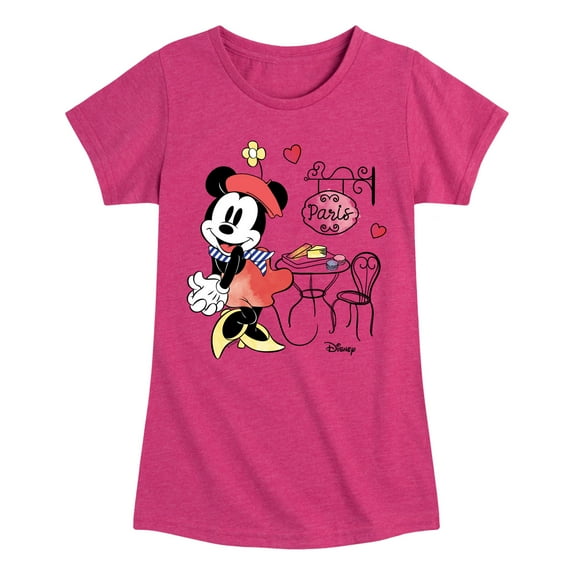 Disney - Mickey & Friends - Minnie Mouse in Paris - Toddler And Youth Girls Short Sleeve Graphic T-Shirt