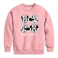 thumbnail image 1 of Disney - Mickey & Friends - Minnie Mouse's Expressions - Toddler And Youth Crewneck Fleece Sweatshirt, 1 of 4