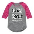 thumbnail image 1 of Disney - Mickey & Friends - Minnie Mouse's Expressions - Toddler And Youth Girls Raglan Graphic T-Shirt, 1 of 5