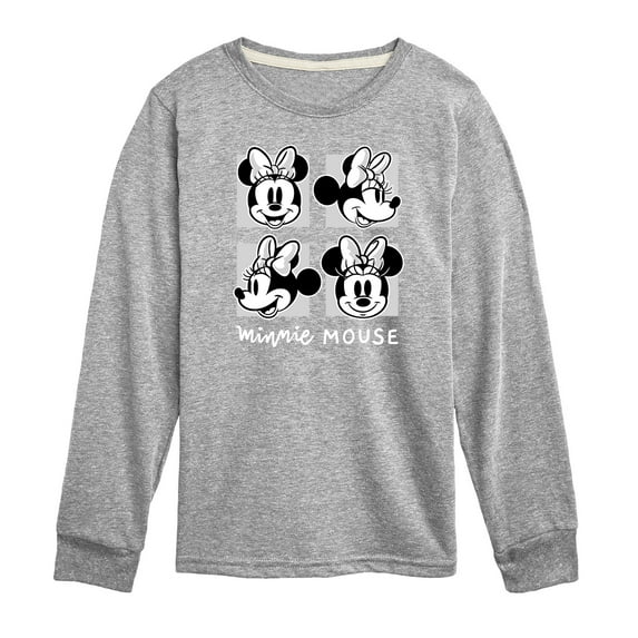 Disney - Mickey & Friends - Minnie Mouse's Expressions - Toddler And Youth Long Sleeve Graphic T-Shirt