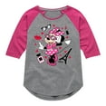 thumbnail image 1 of Disney - Mickey & Friends - Minnie - Pretty in Paris - Toddler And Youth Girls Raglan Graphic T-Shirt, 1 of 5
