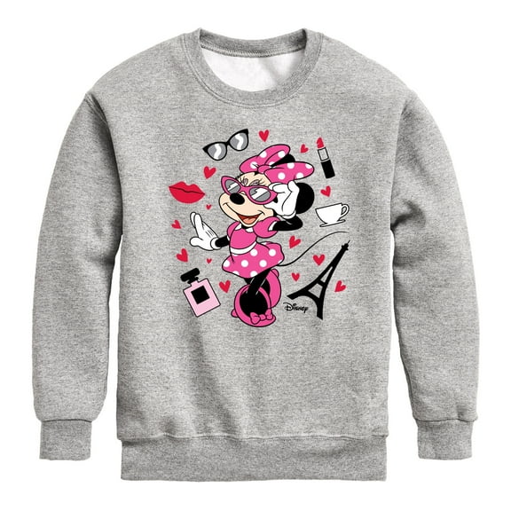 Disney - Mickey & Friends - Minnie - Pretty in Paris - Toddler And Youth Long Sleeve Graphic T-Shirt