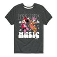 thumbnail image 1 of Disney - Mickey & Friends - Minnie and Daisy Dancing - Feel The Music - Toddler And Youth Short Sleeve Graphic T-Shirt, 1 of 5