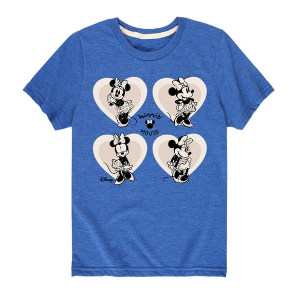 Disney - Mickey & Friends - Minnie in Heart Grid - Minnie's House - Toddler And Youth Short Sleeve Graphic T-Shirt