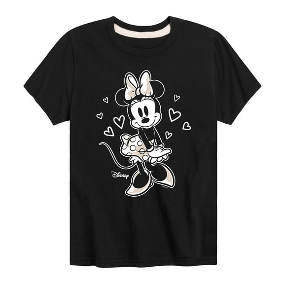 Disney - Mickey & Friends - Minnie with Hearts - Toddler And Youth Short Sleeve Graphic T-Shirt