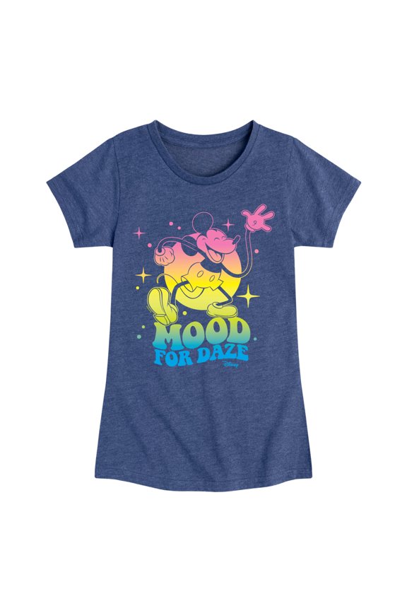 - Mickey & Friends - Mood for Daze - Rainbow Color - Toddler And Youth Girls Short Sleeve Graphic T-Shirt