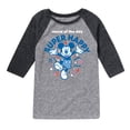 thumbnail image 1 of Disney - Mickey & Friends - Mood of the Day - Super Happy - Toddler And Youth Raglan Graphic T-Shirt, 1 of 4