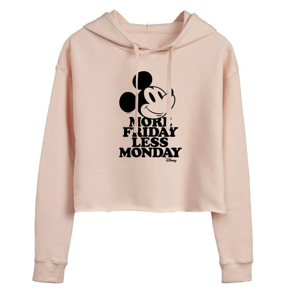 Disney - Mickey & Friends - More Friday Less Monday - Juniors Cropped Pullover Hoodie