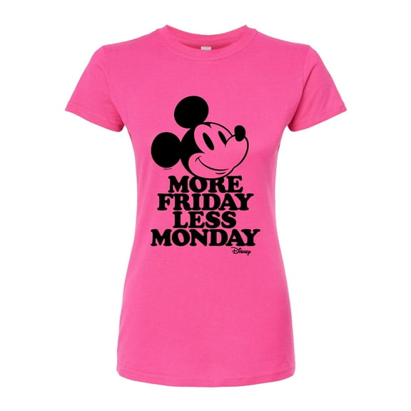 Disney - Mickey & Friends - More Friday Less Monday - Juniors Fitted Graphic T-Shirt