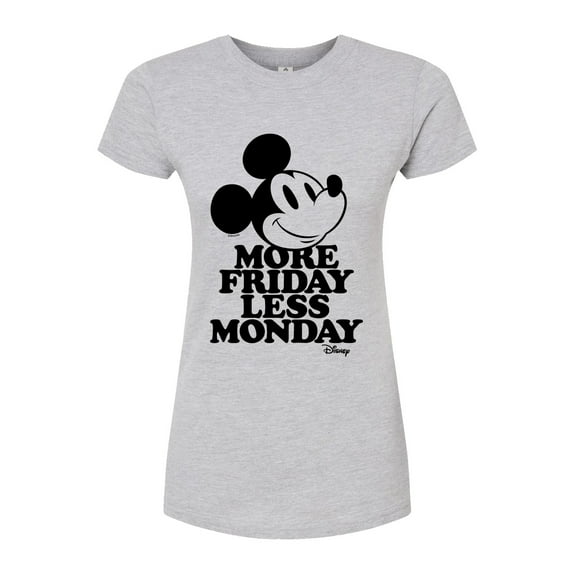 Disney - Mickey & Friends - More Friday Less Monday - Juniors Fitted Graphic T-Shirt