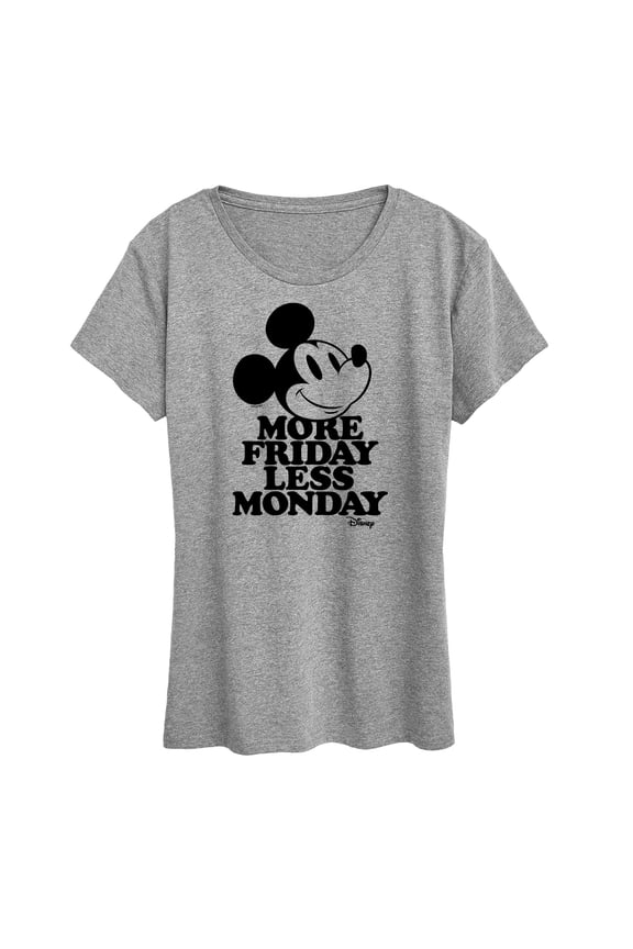 - Mickey & Friends - More Friday Less Monday - Women's Short Sleeve Graphic T-Shirt