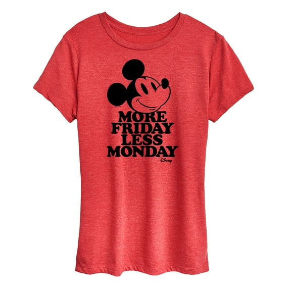 Disney - Mickey & Friends - More Friday Less Monday - Women's Short Sleeve Graphic T-Shirt