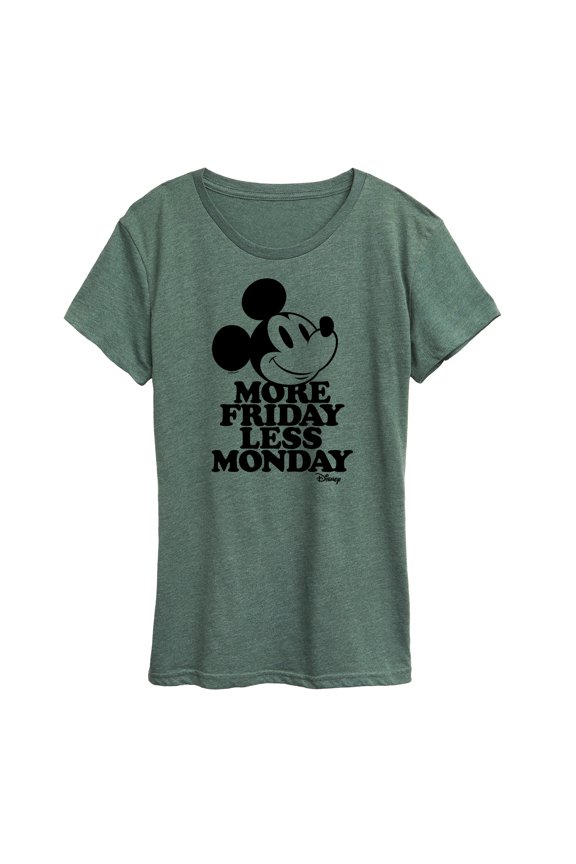 - Mickey & Friends - More Friday Less Monday - Women's Short Sleeve Graphic T-Shirt