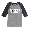 thumbnail image 1 of Disney - Mickey & Friends - Name Glitch - Toddler And Youth Raglan Graphic T-Shirt, 1 of 4
