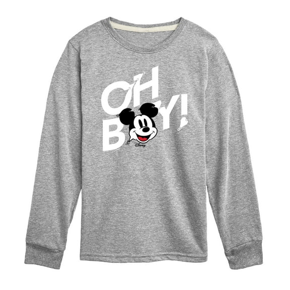 Disney - Mickey & Friends - Oh Boy - Glitch - Toddler And Youth Long Sleeve Graphic T-Shirt