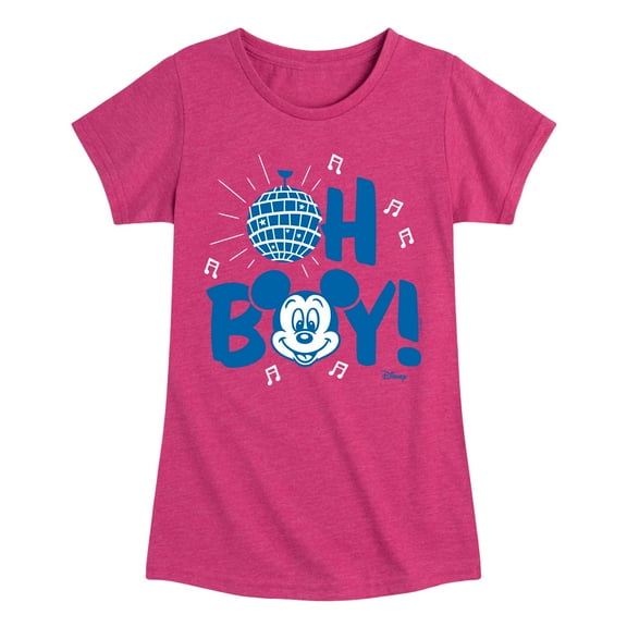 Disney - Mickey & Friends - Oh Boy! - Toddler And Youth Girls Short Sleeve Graphic T-Shirt