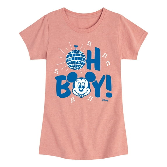 Disney - Mickey & Friends - Oh Boy! - Toddler And Youth Girls Short Sleeve Graphic T-Shirt