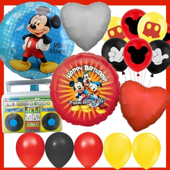 Disney Mickey & Friends Party Balloons, 16 Pack, Multicolored