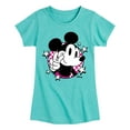 thumbnail image 1 of Disney - Mickey & Friends - Peace Sign - Checkered Background - Toddler And Youth Girls Short Sleeve Graphic T-Shirt, 1 of 5