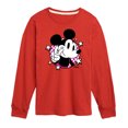 thumbnail image 1 of Disney - Mickey & Friends - Peace Sign - Checkered Background - Toddler And Youth Long Sleeve Graphic T-Shirt, 1 of 5
