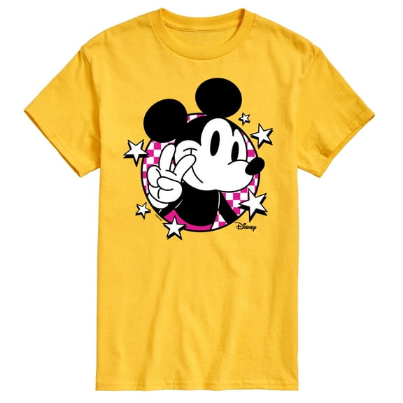 Disney - Mickey & Friends - Peace Sign - Retro Style - Men's Short Sleeve Graphic T-Shirt