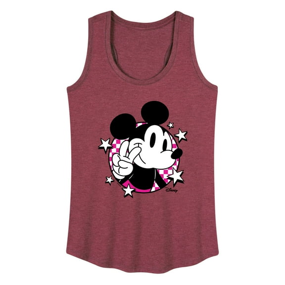 Disney - Mickey & Friends - Peace Sign - Retro Style - Women's Racerback Tank Top