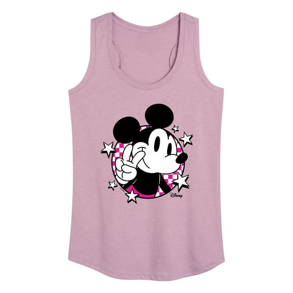 Disney - Mickey & Friends - Peace Sign - Retro Style - Women's Racerback Tank Top