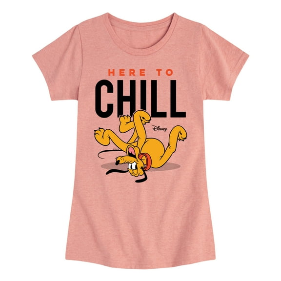 Disney - Mickey & Friends - Pluto - Here to Chill - Toddler And Youth Girls Short Sleeve Graphic T-Shirt