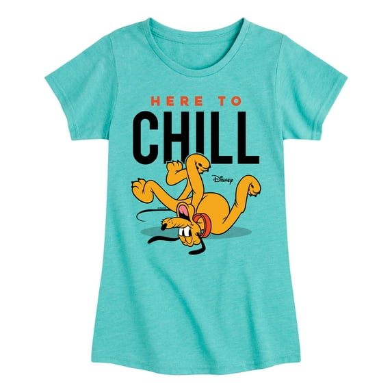 Disney - Mickey & Friends - Pluto - Here to Chill - Toddler And Youth Girls Short Sleeve Graphic T-Shirt