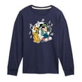 thumbnail image 1 of Disney - Mickey & Friends - Pluto & Mickey Listening to Music - Toddler And Youth Long Sleeve Graphic T-Shirt, 1 of 5