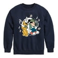thumbnail image 1 of Disney - Mickey & Friends - Pluto & Mickey Listening to Music - Toddler And Youth Long Sleeve Graphic T-Shirt, 1 of 5