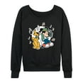 thumbnail image 1 of Disney - Mickey & Friends - Pluto Sings while Mickey Dances - Women's Lightweight French Terry Long Sleeve Shirt, 1 of 5