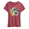 thumbnail image 1 of Disney - Mickey & Friends - Pluto Sings while Mickey Dances - Women's Short Sleeve Graphic T-Shirt, 1 of 5