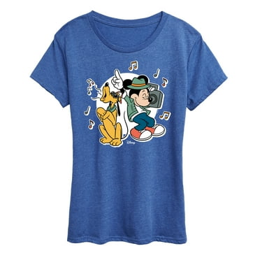 Disney - Mickey & Friends - Pluto Sings while Mickey Dances - Women's Short Sleeve Graphic T-Shirt