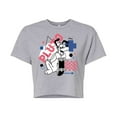 thumbnail image 1 of Disney - Mickey & Friends - Pluto Skates Too - Juniors Cropped Cotton Blend T-Shirt, 1 of 5