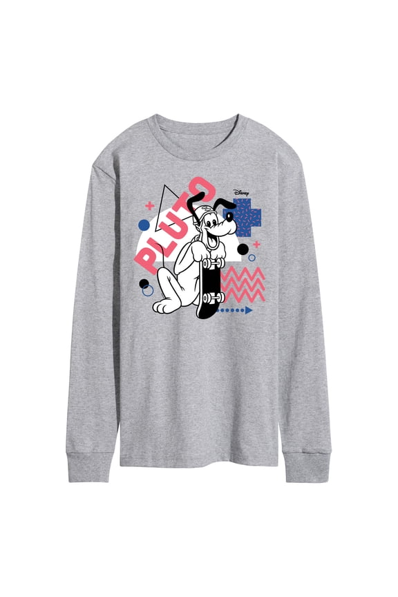 - Mickey & Friends - Pluto Skates Too - Men's Long Sleeve T-Shirt