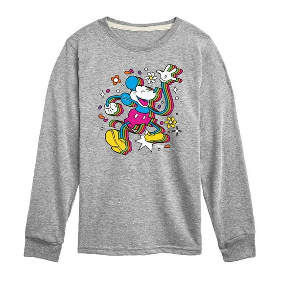 Disney - Mickey & Friends - Psychedelic Style Mickey - Toddler And Youth Long Sleeve Graphic T-Shirt