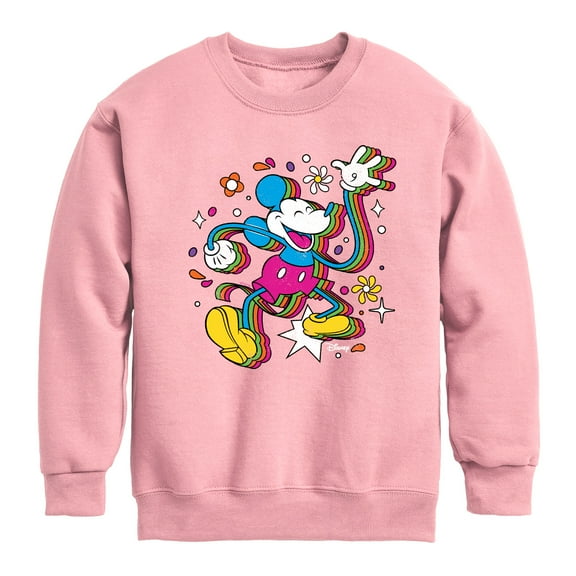 Disney - Mickey & Friends - Psychedelic Style Mickey - Toddler And Youth Long Sleeve Graphic T-Shirt