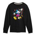 thumbnail image 1 of Disney - Mickey & Friends - Psychedelic Style Mickey - Toddler And Youth Long Sleeve Graphic T-Shirt, 1 of 5